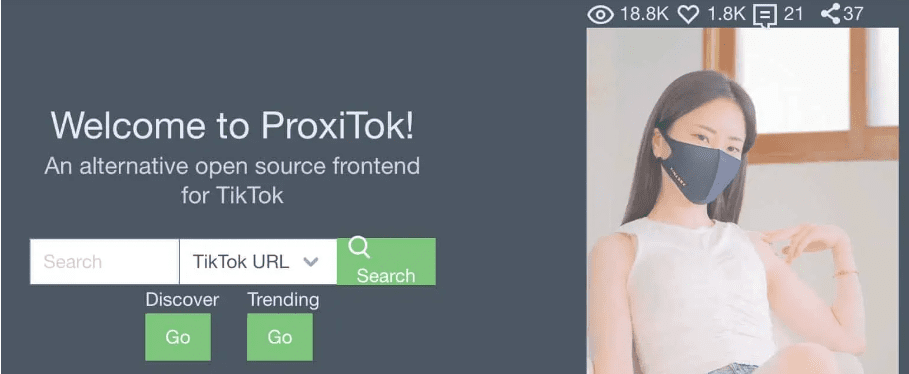 ProxiTok-开源国际版抖音TikTok网页版-国内网络直连插图