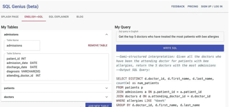 SQL Genius-在线人工智能AI数据库SQL生成器和解析器插图