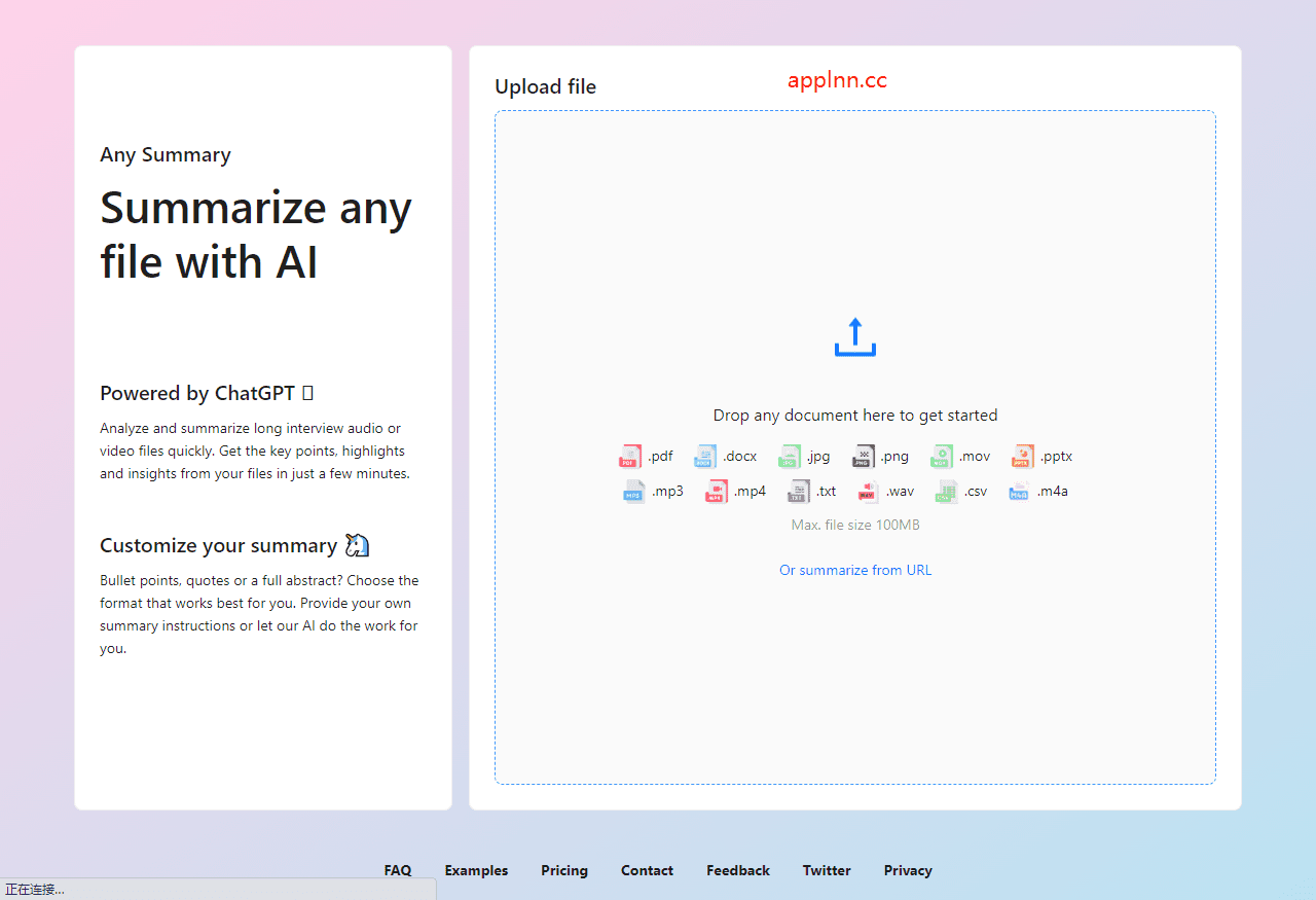 AI总结分析工具 使用 AI 总结任何文件-Any Summary插图