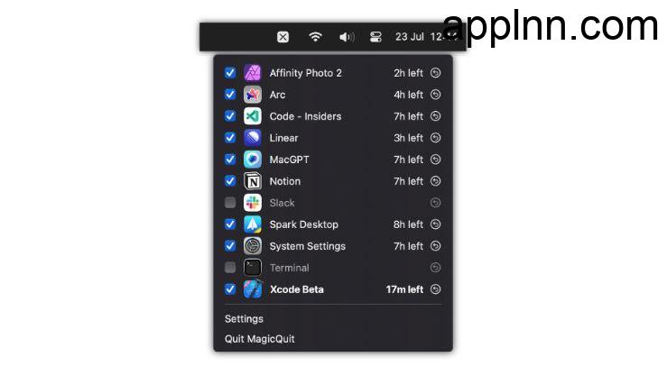 MagicQuit - 自动关闭长时间未使用应用插图 MagicQuit - 自动关闭长时间未使用应用插图