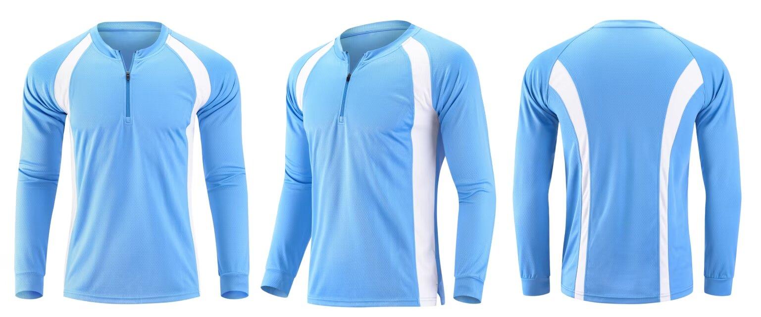 2024新款春秋运动速干篮球透气半拉链投篮服长袖训练服篮球服