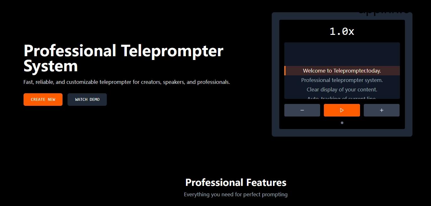 TP(Teleprompter.today ):免费在线提词器系统