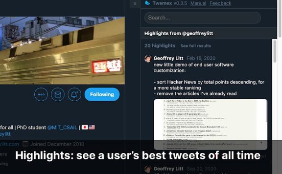 Twemex-Twitter侧边栏增强浏览器工具
