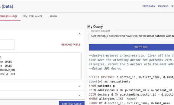SQL Genius-在线人工智能AI数据库SQL生成器和解析器