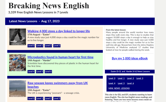 Breaking News English-免费在线分级英语学习网站 学地道的英语