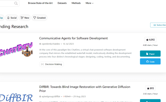 Papers with Code-免费机器学习论文资源 带代码实现