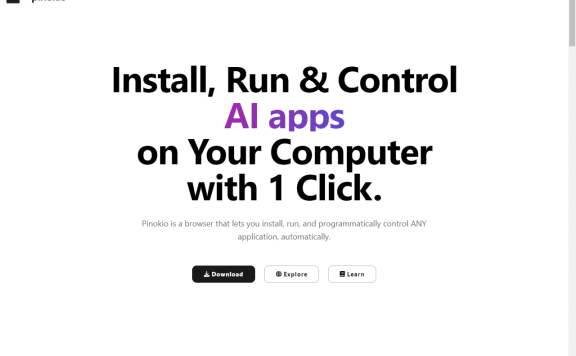 Pinokio-AI浏览器 在浏览器中运行任何东西