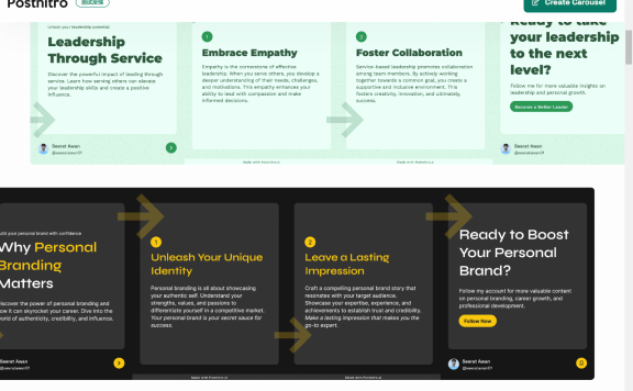 PostNitro – AI 轮播图片生成器