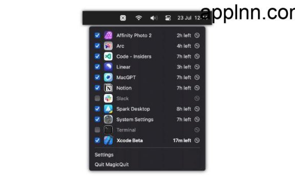 MagicQuit - 自动关闭长时间未使用应用