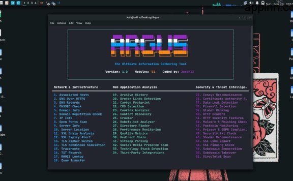 Argus - 基于 Python 的信息收集工具包