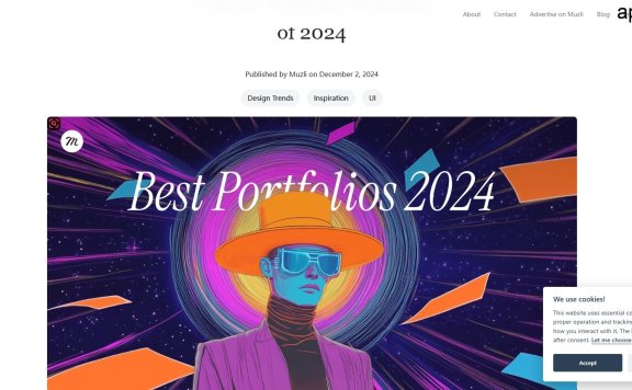 2024 年最具创意和独特性的 100 个作品集网站:Top 100 Most Creative and Unique Portfolio Websites of 2024