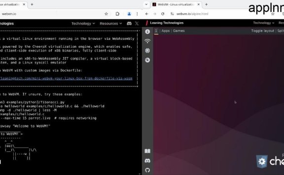 WebVM - 在浏览器中运行 Linux 虚拟机