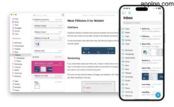 FSNotes - 一款开源现代化笔记管理器